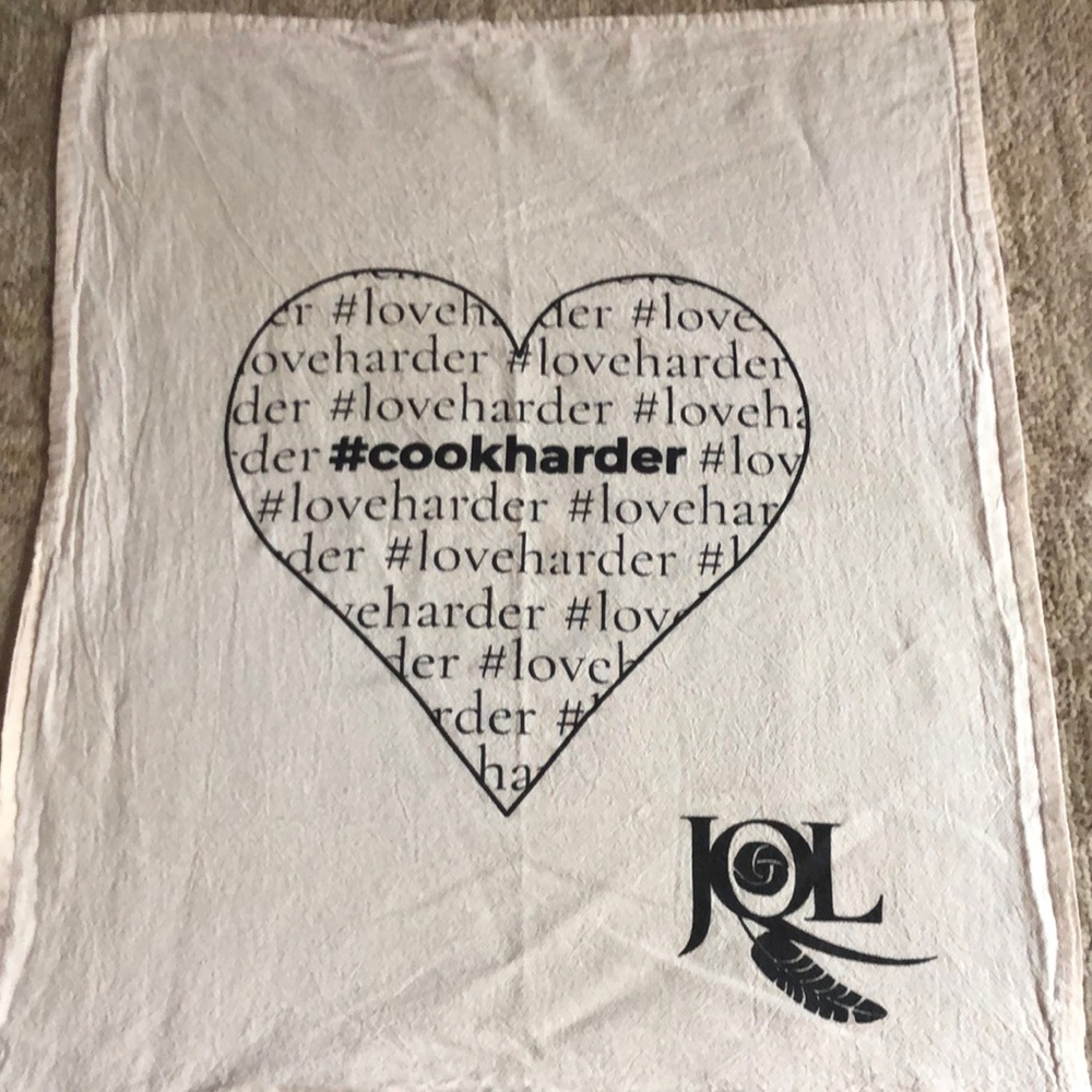 LOVE HARDER / COOK HARDER TEA TOWEL